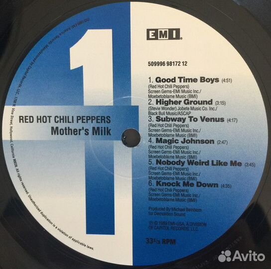 Виниловая пластинка Red Hot Chili Peppers, Mother'