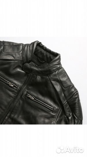 Мотокуртка кожаная мужская