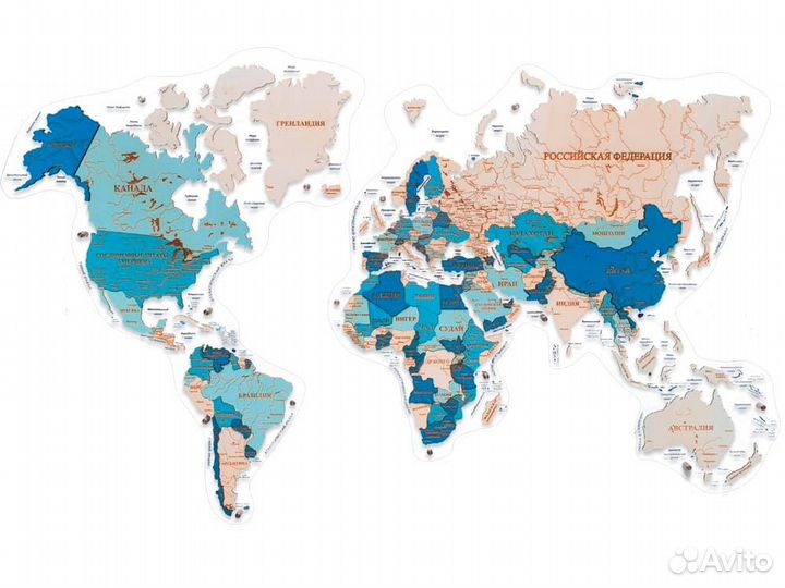 Деревянные карты мира в Махачкала