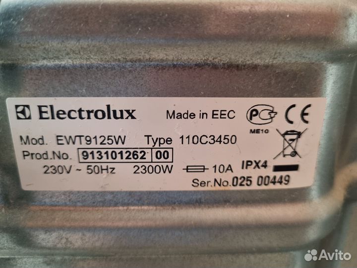 Стиральная машина на запчасти ElectroLux EWT 9125