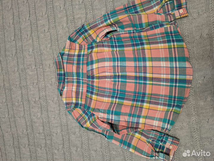 Рубашка в клетку из плотного хлопка