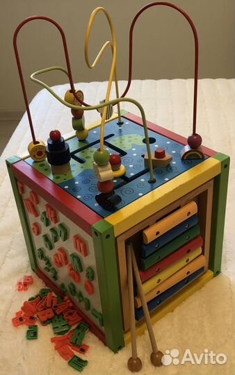 Детский развивающий куб 30х30х30 (бизикуб)