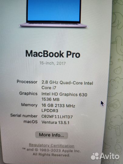 Apple MacBook Pro 15 2017