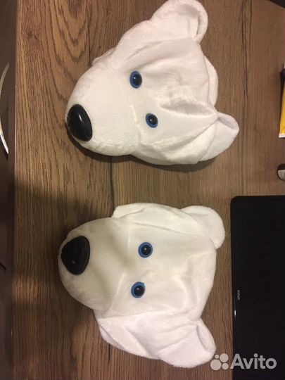 Шапка-маска «белый мишка»