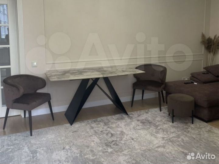 Стол из керамогранита Лофт под мрамор