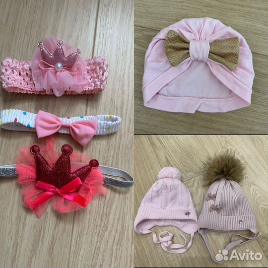 Шапки до 3 лет, повязка на голову