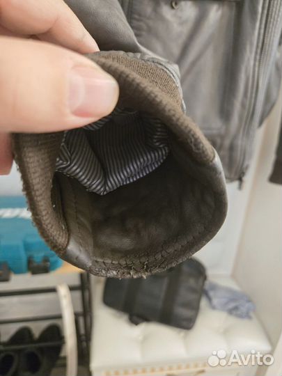 Кожаная куртка мужская 48 50