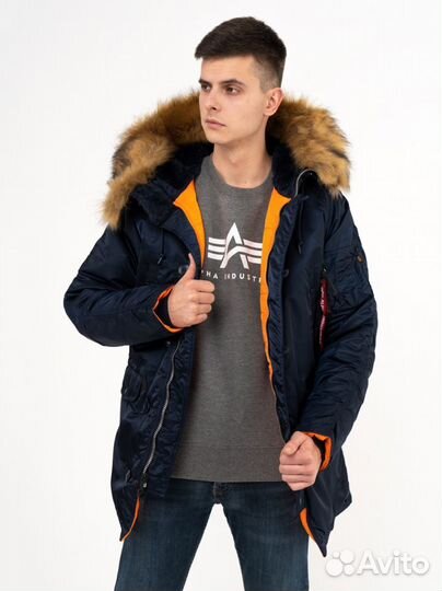 Alpha Industries Парка Slim Fit N-3B разм M \ L