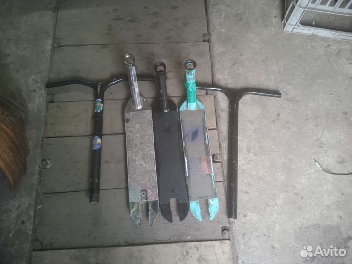 3 деки oxelo и 2руля oxelo