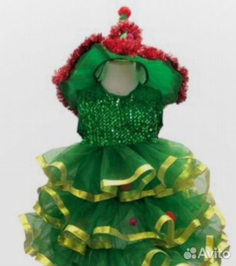 Новогодний костюм Ёлка для девочки 110 116