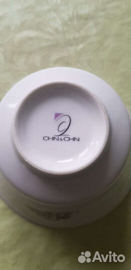 Чайная пара с крышкой (фарфор CHN&CHN ) новая