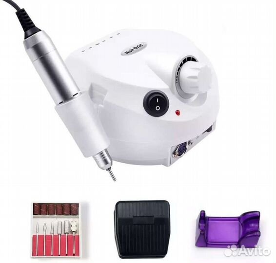 Маникюрный набор с мощными лампой и фрезером