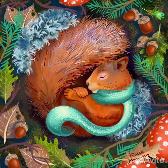 Цифровые и акварельные иллюстрации