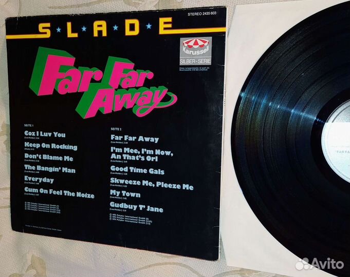 Slade Far Far Away 1975 Germany LP Оригинал