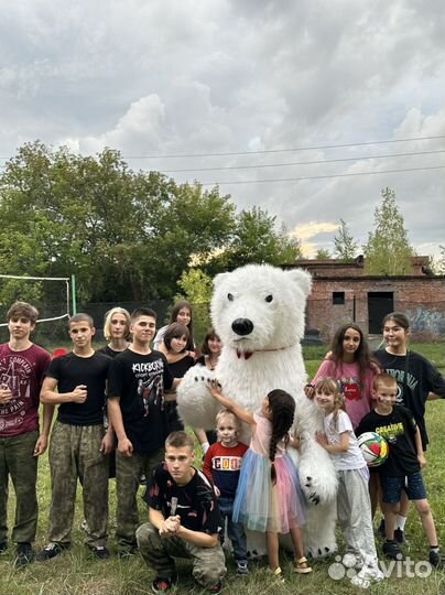 Ростовая кукла белый медведь Фимыч и Есения