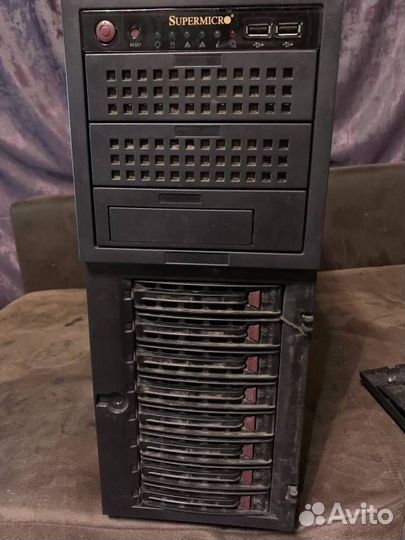 Мощный сервер supermicro Xeon, 64GB, 10TB, 2x800w