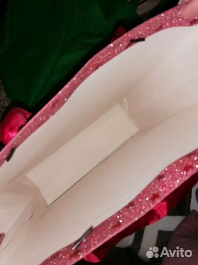 Подарочный пакет красный блестяший