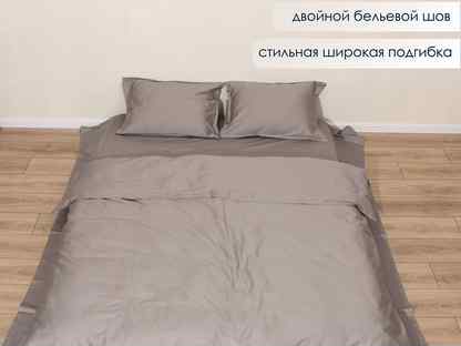 10pm Простыня, Сатин, 150х220см, серый, Москва