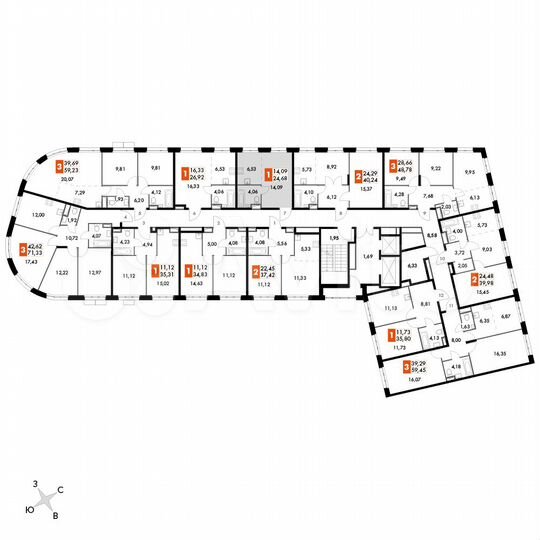Квартира-студия, 24,7 м², 12/15 эт.