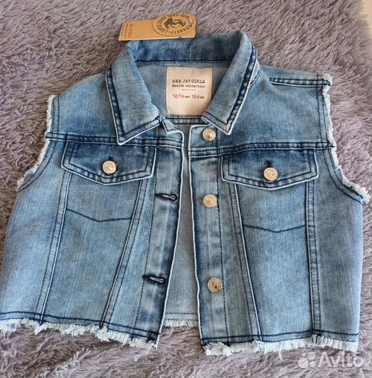 Жилет джинсовый на девочку