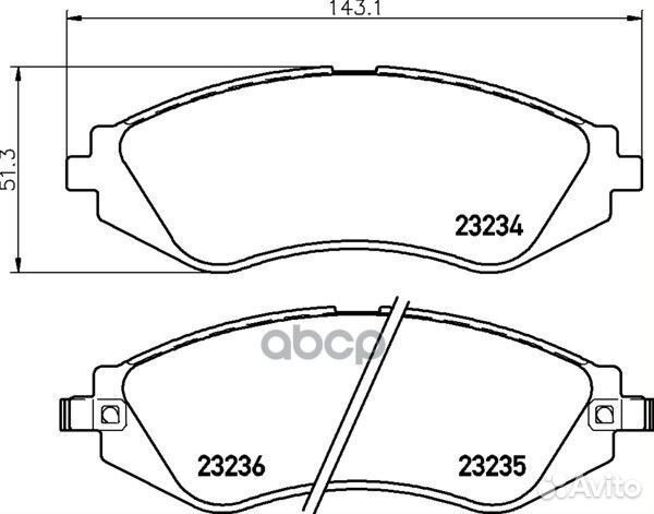 Колодки тормозные дисковые передн. excelle esta