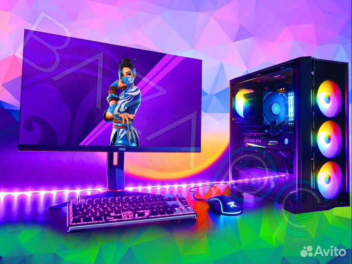 Игровой компьютер Intel Core i7 10700 / AMD RX 670