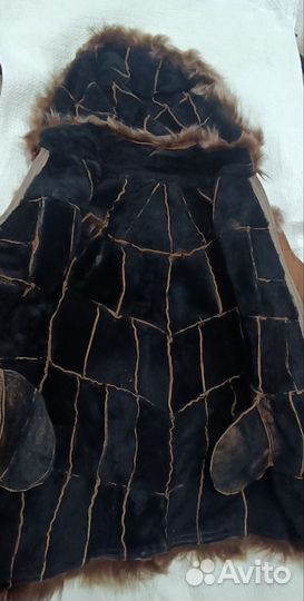 Дубленка детская новая на 6-9 лет