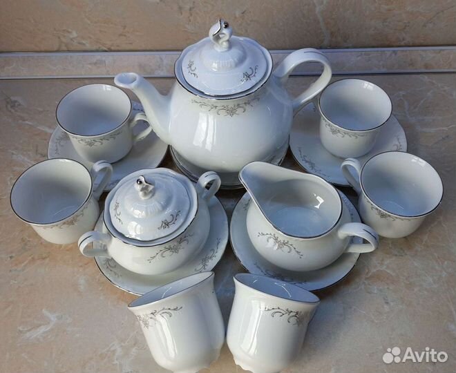 Чайный сервиз Thun Серый орнамент (Чехия)