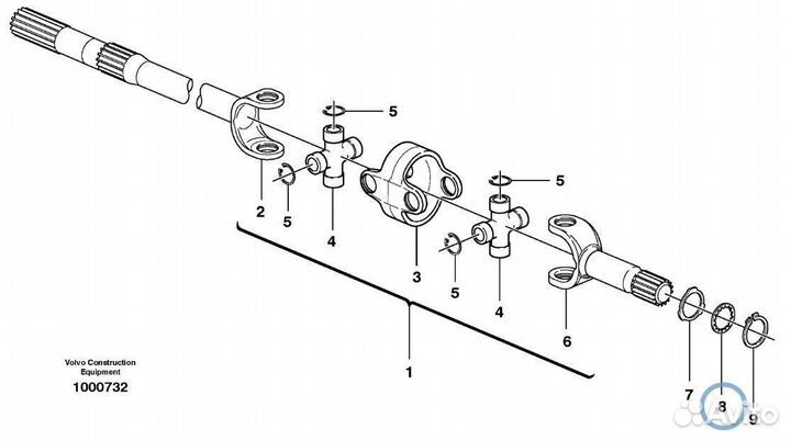85805999 Шайба упорная полуоси экскаватор погрузчи