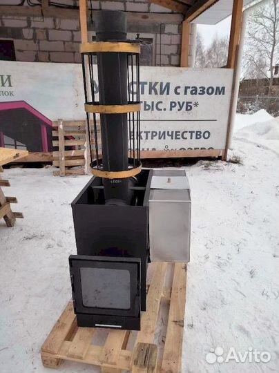 Банная печь Эконом 600 мм тол 10мм с выносом под т