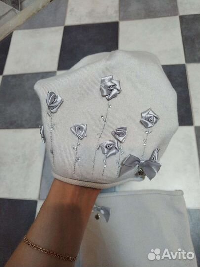 Комплект шапка и снуд