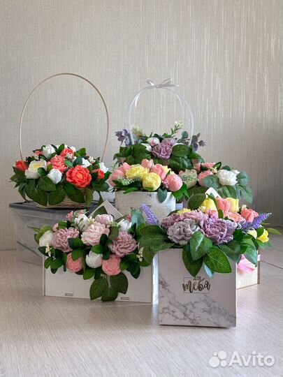 Букет цветы из мыла