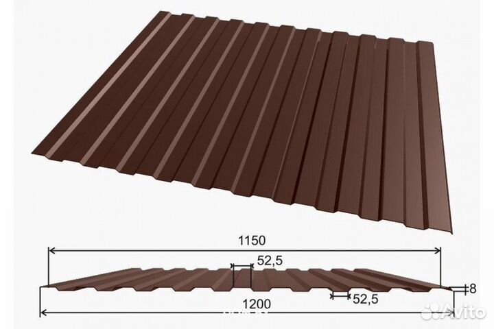 Профнастил С-8 С-21 Металлочерепица Профтруба