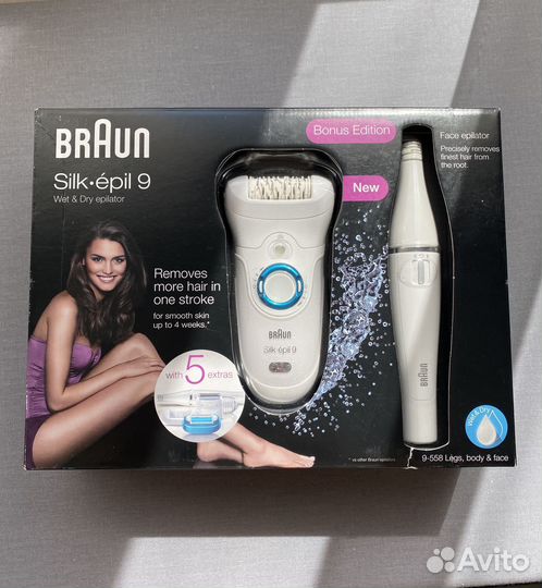 Эпилятор braun silk epil 9 + эпилятор для лица
