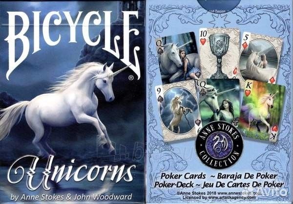 Карты Bicycle Anne Stokes Unicorns / Единороги
