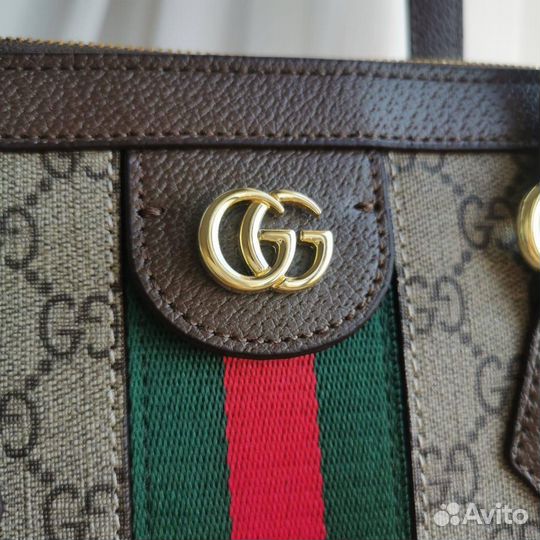 Сумка с ручками Gucci ophidia канва кожа
