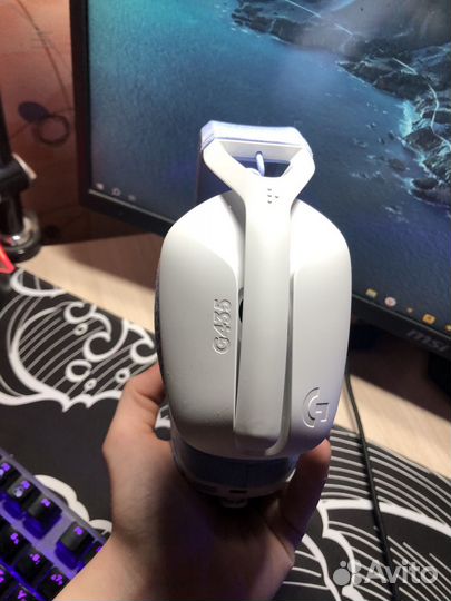Беспроводные наушники logitech g435 белые