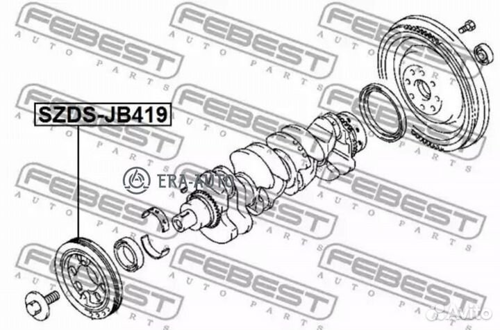 Febest szds-JB419 szds-JB419 шкив коленвала\ Alfa