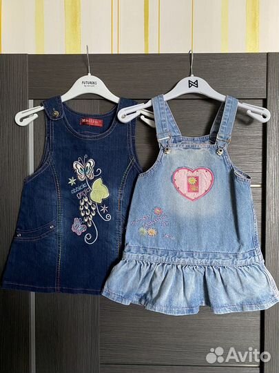 Джинсовый сарафан для девочки 98