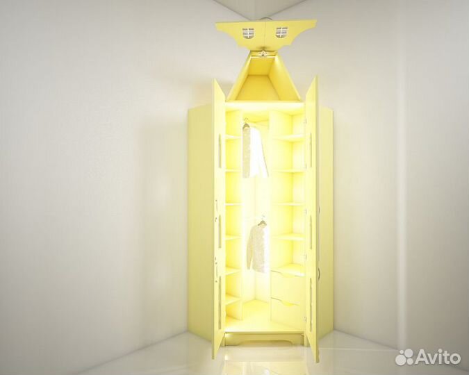 Детский угловой шкаф Версаль в детскую комнату Д15