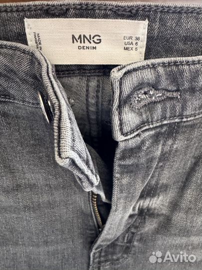 Джинсы серые скинни Mango 38 EUR