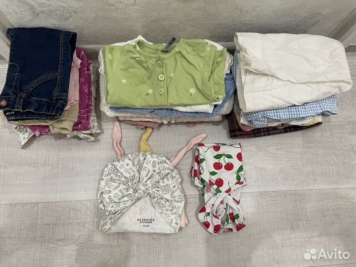 Детские вещи пакетом на девочку 68 74