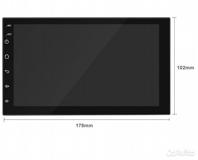2Din автомагнитола, Android 11 : GPS, wifi