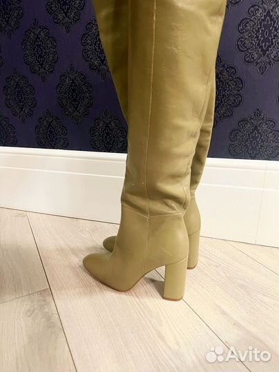 Сапоги ботфорты Zara