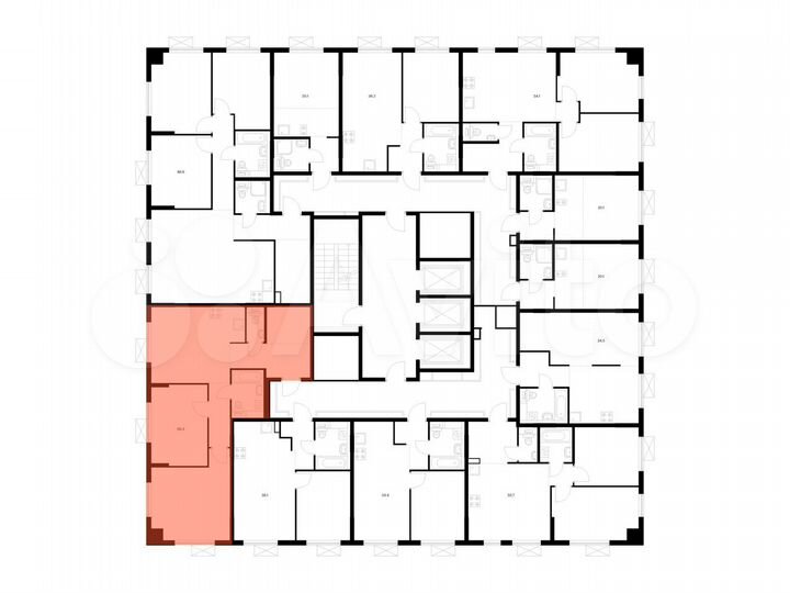 2-к. квартира, 66,3 м², 16/24 эт.