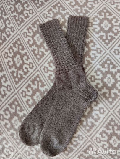 Носки ручной вязки шерстяные