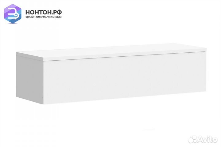 Тумба подвесная Челси белый глянец / белый