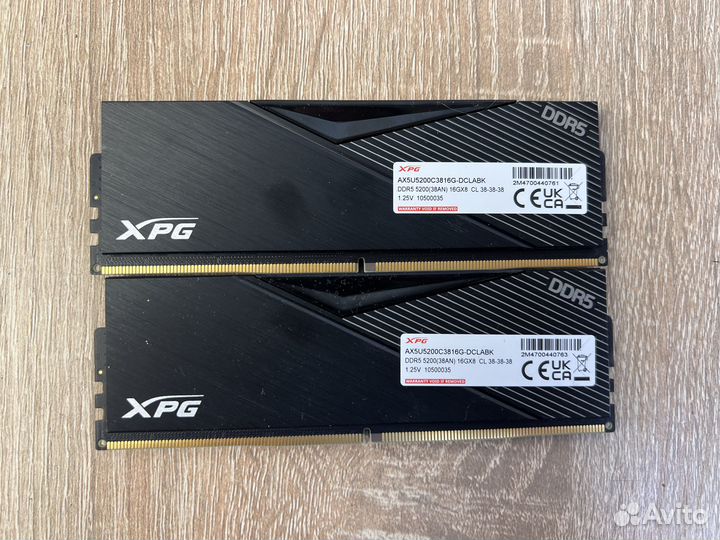 Adata XPG Lancer DDR5 2x16Gb 5200 мгц