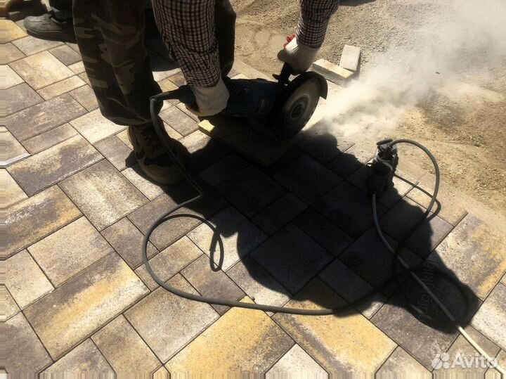 Тротуарная плитка, брусчатка, бордюры