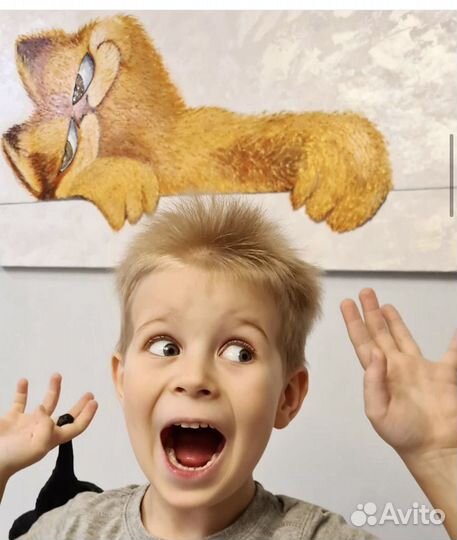 Картина 100/50 гарфильд кот